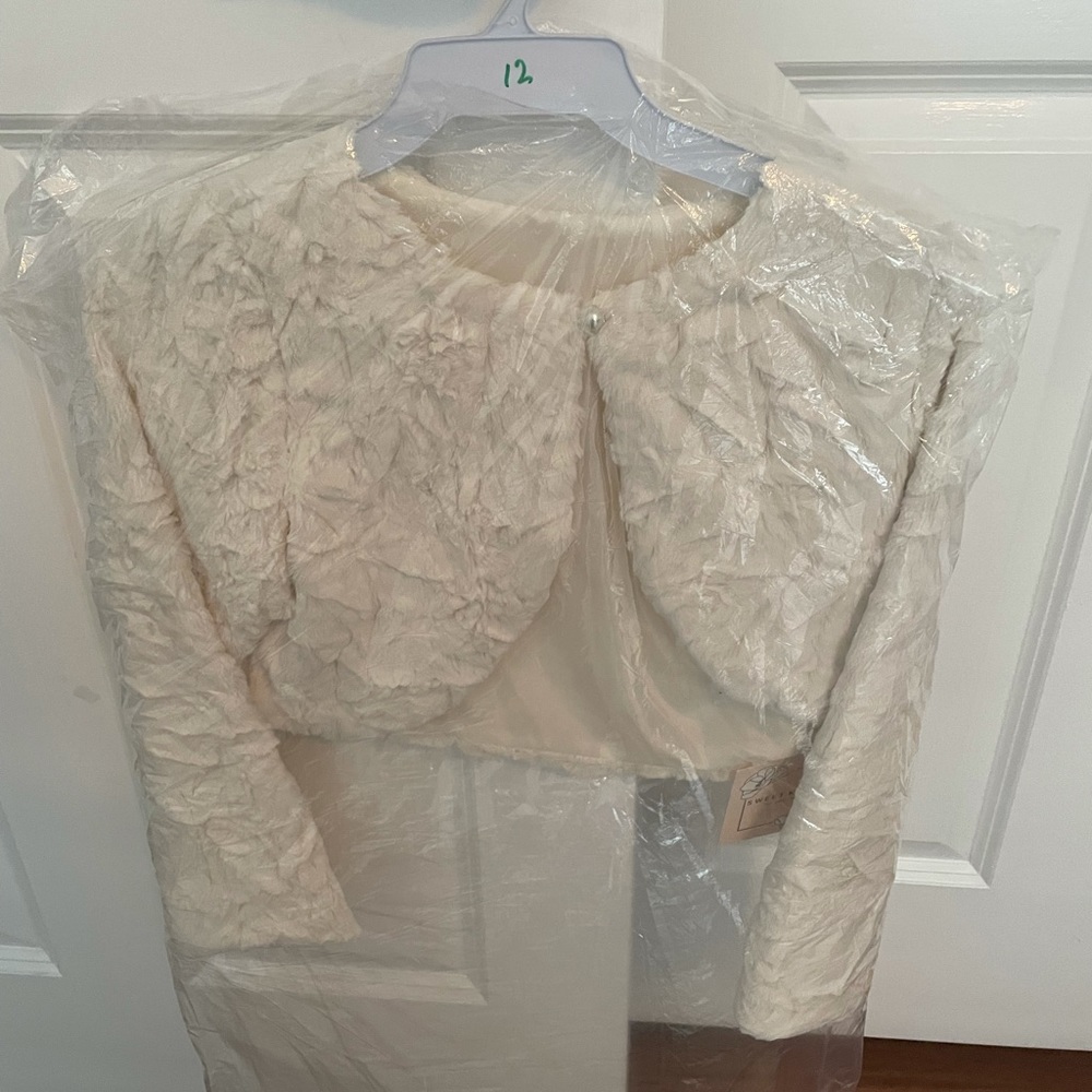 Child’s dress bolero/jacket in ivory size 12